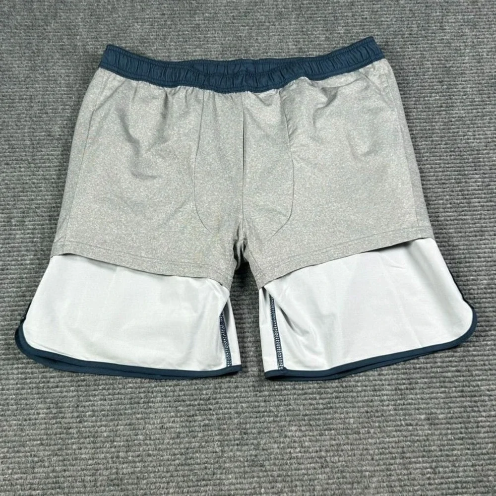 Fair Harbor The Anchor Trunk Swim Bottoms Mens XXL Blue‎ Red Stripes Drawstring
